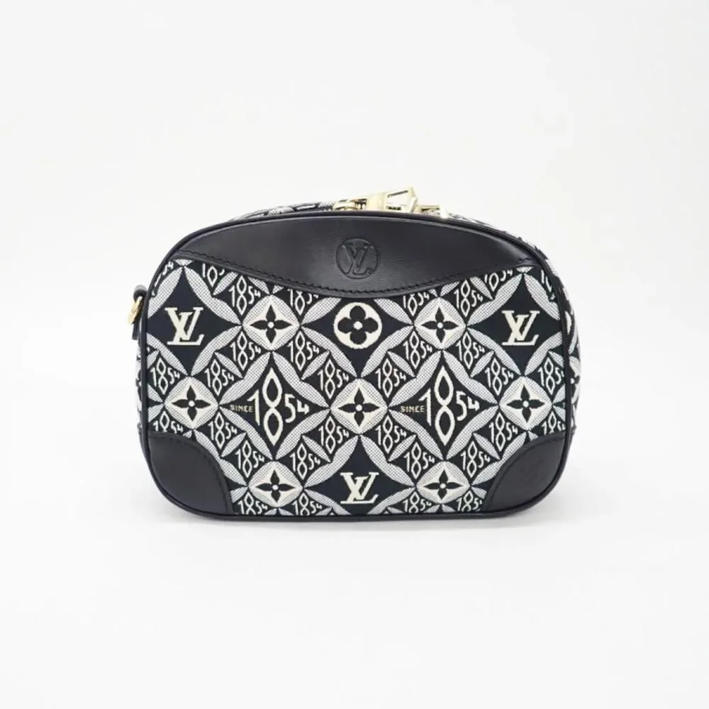 Louis Vuitton Jacquard Deauville Mini Shoulder Bag Monogram Gray